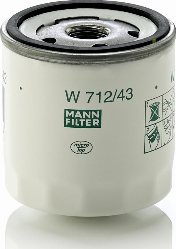 Mann-Filter W 712/43 - Filtro de aceite vegaparts.es