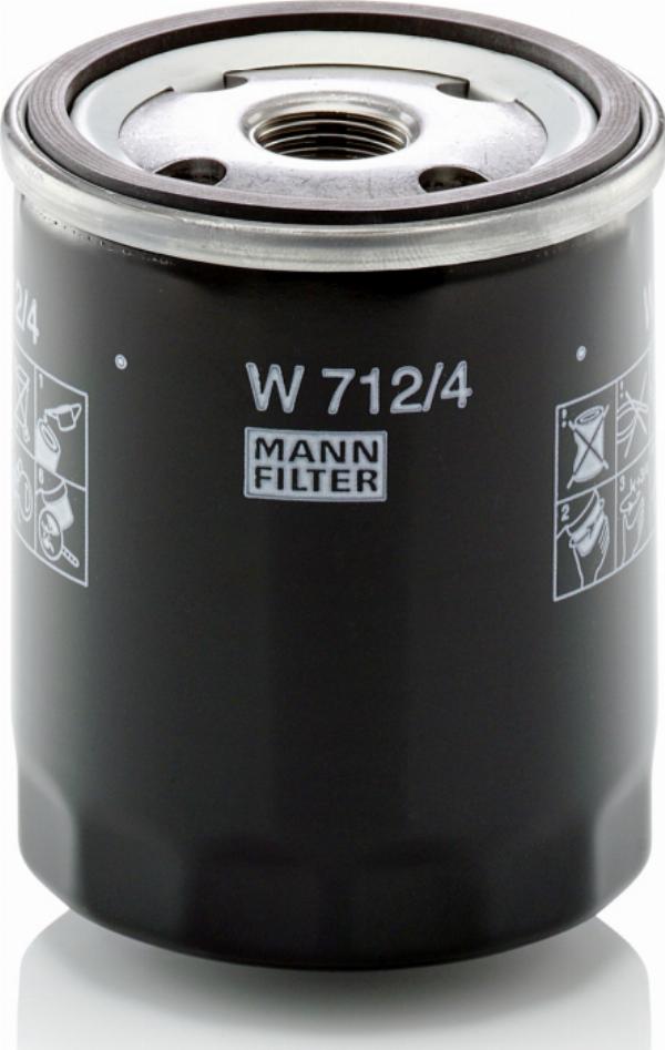 Mann-Filter W 712/4 - Filtro de aceite vegaparts.es