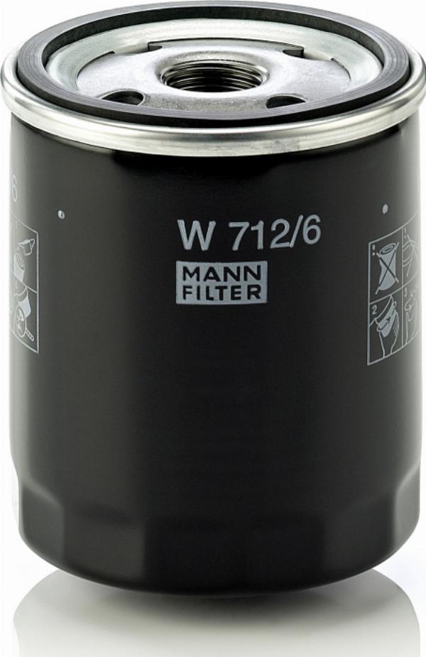 Mann-Filter W 712/6 - Filtro de aceite vegaparts.es