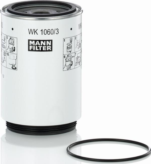 Mann-Filter WK 1060/3 x - Filtro combustible vegaparts.es