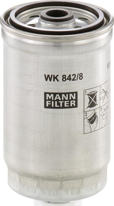 Mann-Filter WK 842/8 - Filtro combustible vegaparts.es