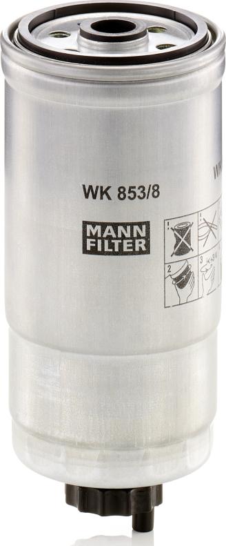 Mann-Filter WK 853/8 - Filtro combustible vegaparts.es