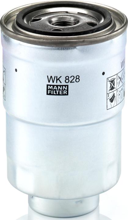 Mann-Filter WK 828 x - Filtro combustible vegaparts.es