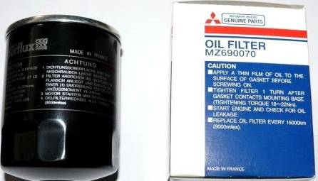 Mitsubishi MZ 690070 - Filtro de aceite vegaparts.es