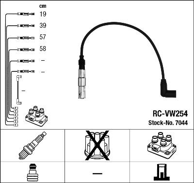 NGK 7044 - Juego de cables de encendido vegaparts.es