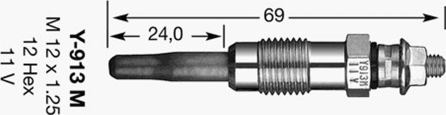 NGK Y-913M - Bujía de precalentamiento vegaparts.es