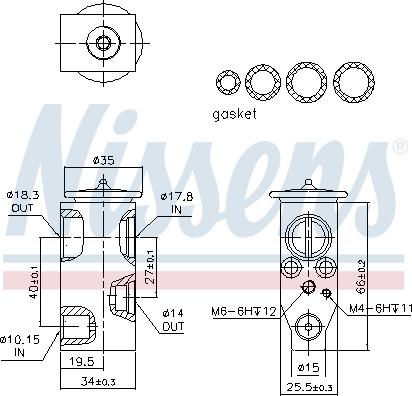 NISSENS 999366 - Válvula de expansión, aire acondicionado vegaparts.es