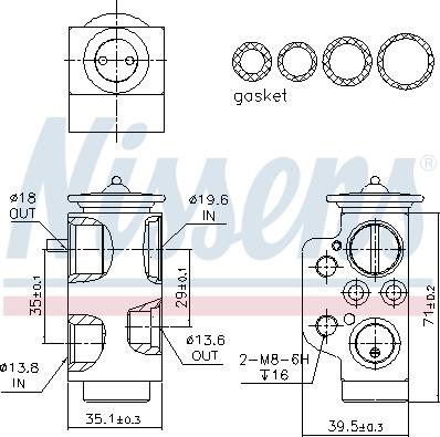 NISSENS 999319 - Válvula de expansión, aire acondicionado vegaparts.es