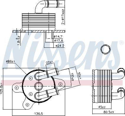 NISSENS 90842 - Radiador de aceite, transmisión automática vegaparts.es