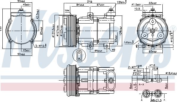 NISSENS 890081 - Compresor, aire acondicionado vegaparts.es
