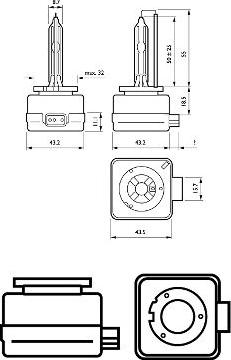 PHILIPS 42403XV2S1 - Lámpara, faro de carretera vegaparts.es