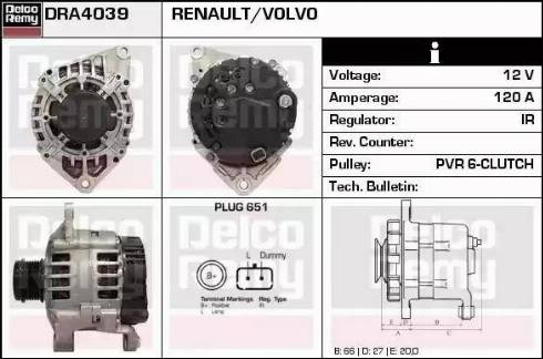 Remy DRA4039 - Alternador vegaparts.es