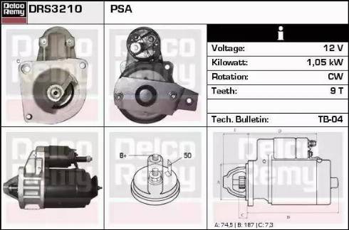 Remy DRS3210 - Motor de arranque vegaparts.es