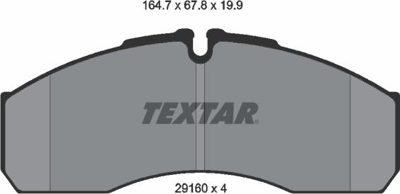 Textar 2916002 - Juego de pastillas de freno vegaparts.es