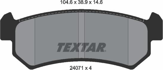 Textar 2407101 - Juego de pastillas de freno vegaparts.es