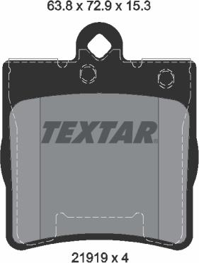 Textar 2191901 - Juego de pastillas de freno vegaparts.es