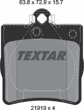 Textar 2191903 - Juego de pastillas de freno vegaparts.es