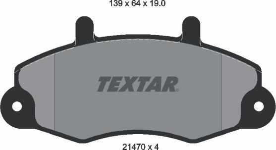 Textar 2147001 - Juego de pastillas de freno vegaparts.es