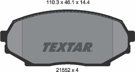 Textar 2155202 - Juego de pastillas de freno vegaparts.es