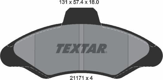 Textar 2117105 - Juego de pastillas de freno vegaparts.es