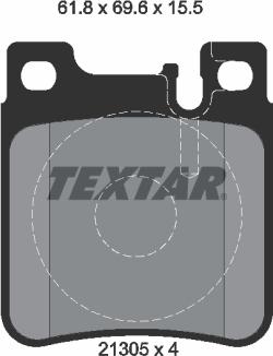 Textar 2130501 - Juego de pastillas de freno vegaparts.es
