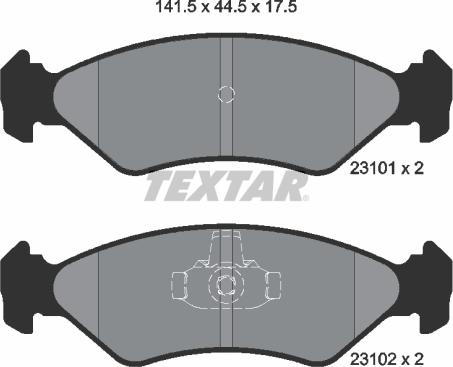 Textar 2310101 - Juego de pastillas de freno vegaparts.es