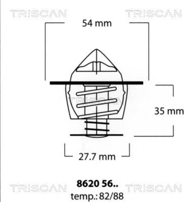 Triscan 8620 5682 - Termostato, refrigerante vegaparts.es