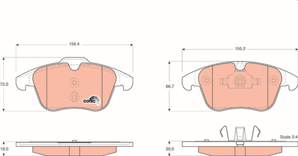 TRW GDB1683 - Juego de pastillas de freno vegaparts.es
