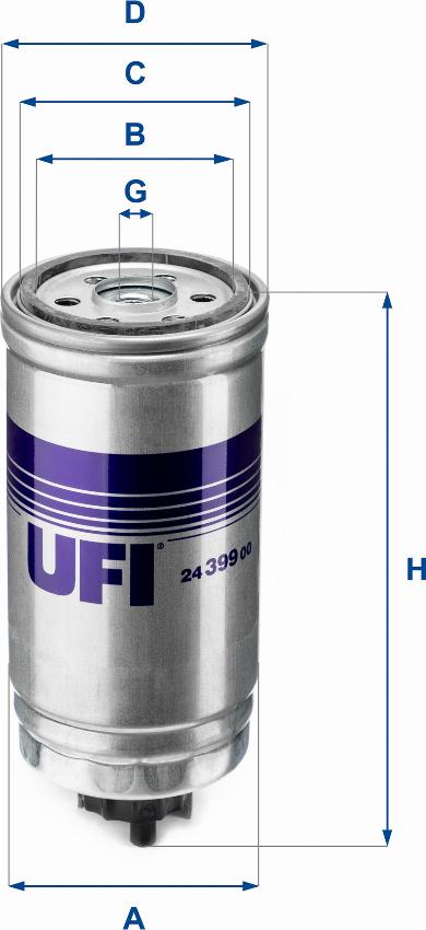 UFI 24.399.00 - Filtro combustible vegaparts.es