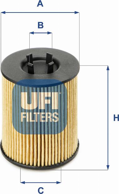UFI 25.017.00 - Filtro de aceite vegaparts.es