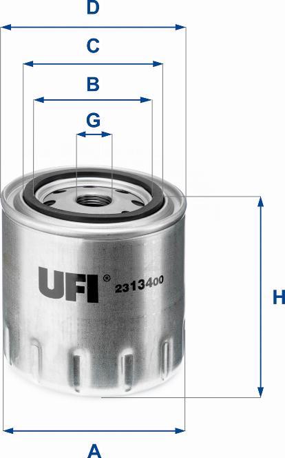 UFI 23.134.00 - Filtro de aceite vegaparts.es