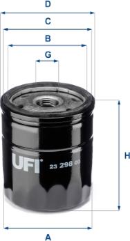 UFI 23.298.00 - Filtro de aceite vegaparts.es