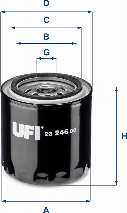 UFI 23.246.00 - Filtro de aceite vegaparts.es