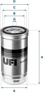 UFI 24.417.00 - Filtro combustible vegaparts.es