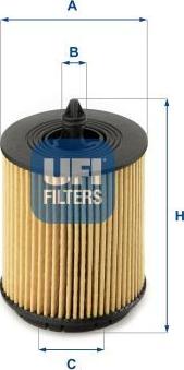 UFI 25.024.00 - Filtro de aceite vegaparts.es