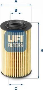 UFI 25.163.00 - Filtro de aceite vegaparts.es