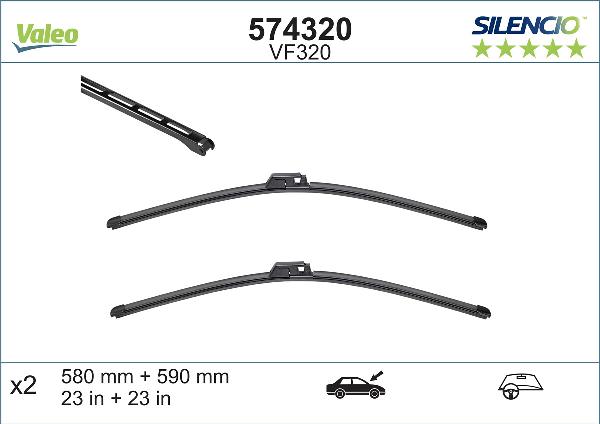 VALEO 574320 - Limpiaparabrisas vegaparts.es