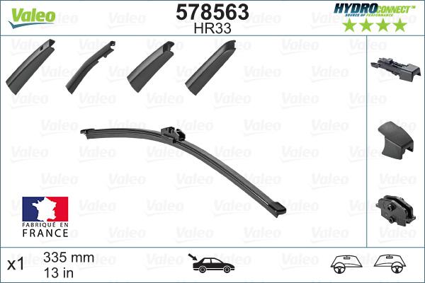 VALEO 578563 - Limpiaparabrisas vegaparts.es