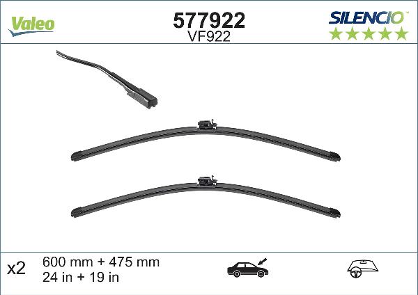 VALEO 577922 - Limpiaparabrisas vegaparts.es