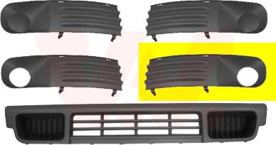 Van Wezel 5896593 - Rejilla de ventilación, parachoques vegaparts.es