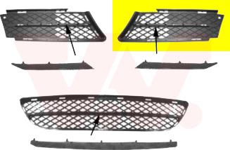 Van Wezel 0657593 - Rejilla de ventilación, parachoques vegaparts.es