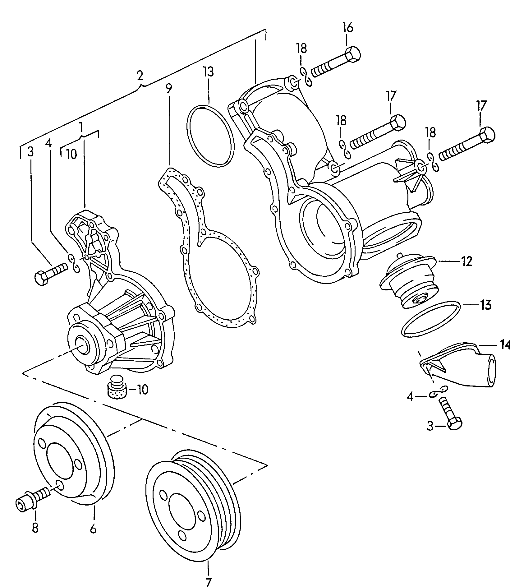 FORD 037121005C - Bomba de agua vegaparts.es