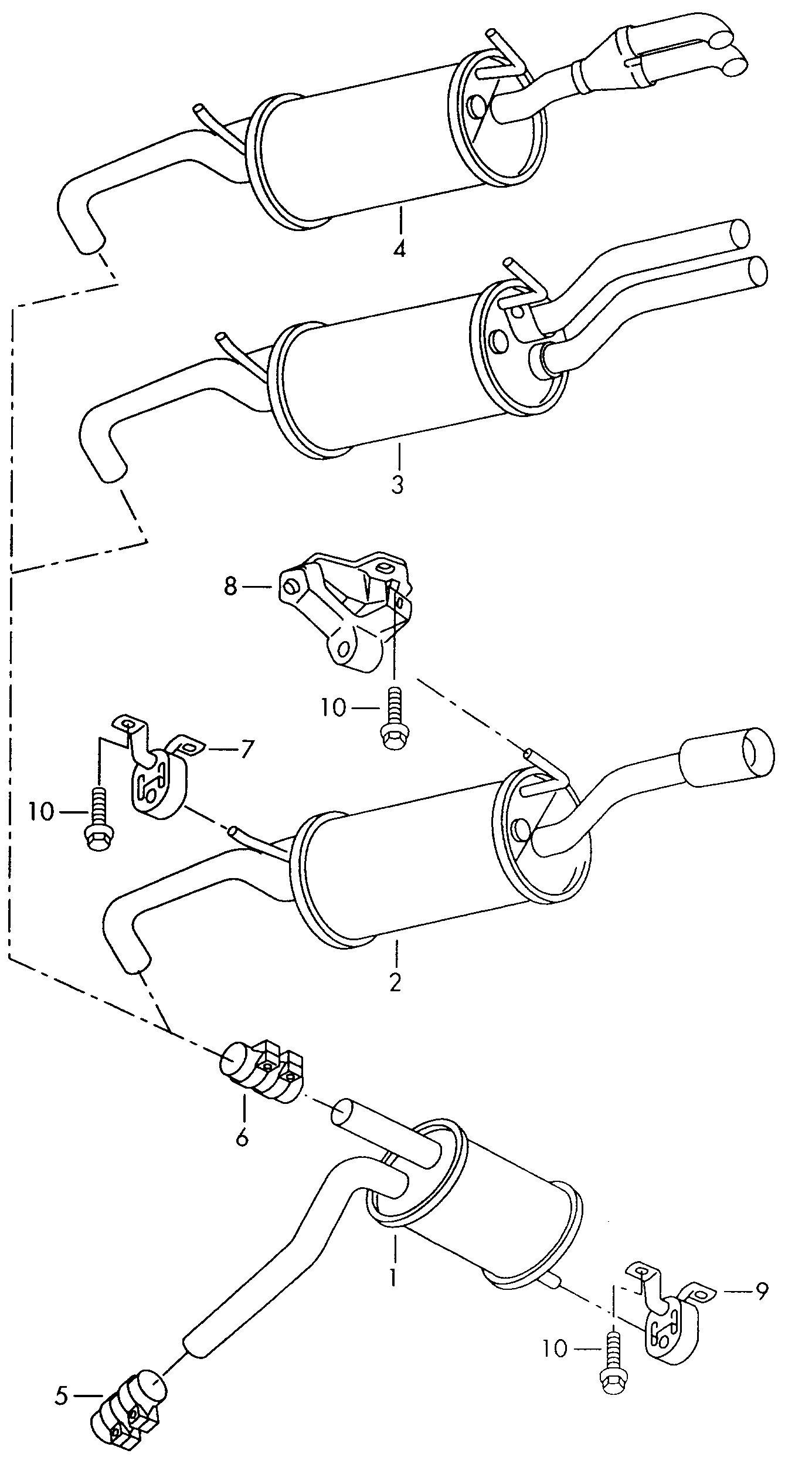 VAG 191 253 141 F - Conectores de tubos, sistema de escape vegaparts.es