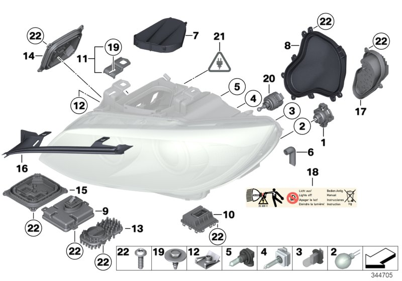 BMW 63 12 7 255 724 - Unidad de control, iluminación vegaparts.es