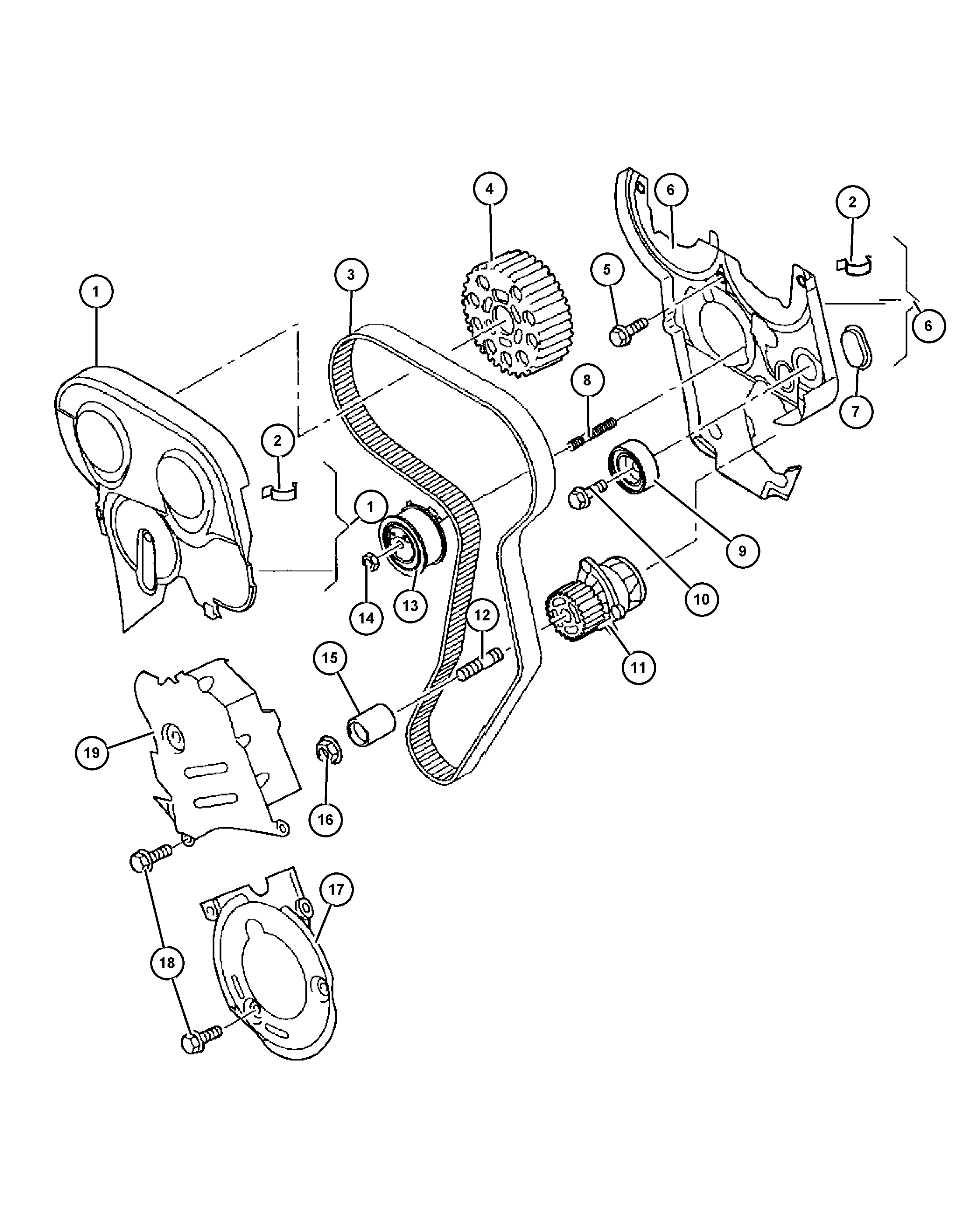 GM 68000 678AA - Bomba de agua + kit correa distribución vegaparts.es