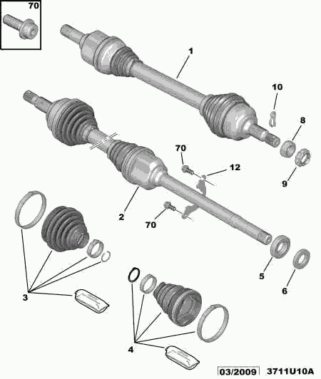 PSA 3293 31 - Fuelle, árbol de transmisión vegaparts.es