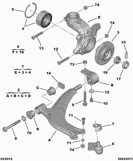 PSA 3640.50 - Rótula de suspensión / carga vegaparts.es