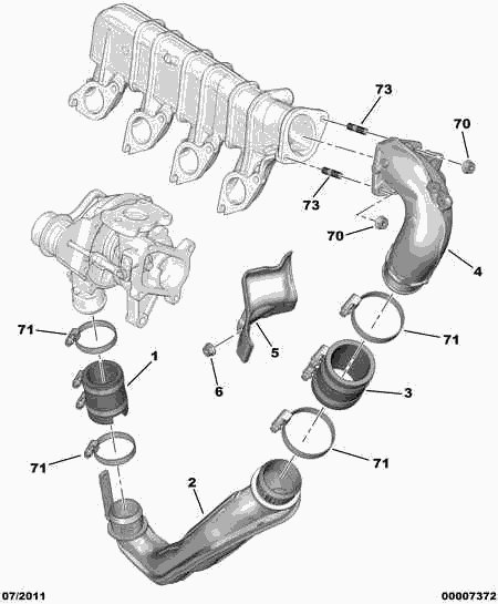 PSA 0382 GA - Tubo flexible de aire de sobrealimentación vegaparts.es
