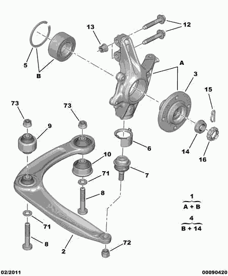 PSA 3646 84 - Muñón del eje, suspensión de rueda vegaparts.es