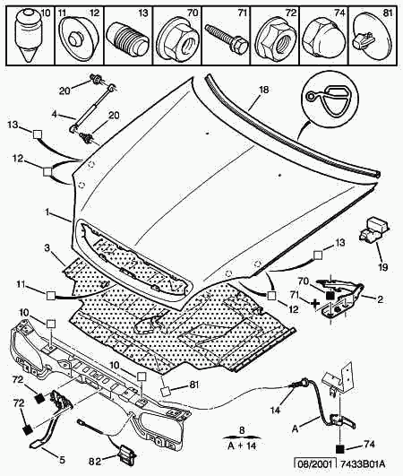 PSA 7925 13 - Muelle neumático, capó de motor vegaparts.es